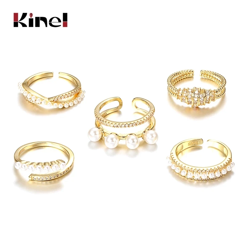 Kinel Vintage 925 Sterling Silver Pearl Rings for Women Wedding Trendy Jewelry Large Adjustable Antique Rings Z0375 
Kinel Vintage 925 Sterling Silver Pearl Rings for Women Wedding Trendy Jewelry Large Adjustable Antique Rings Z0375