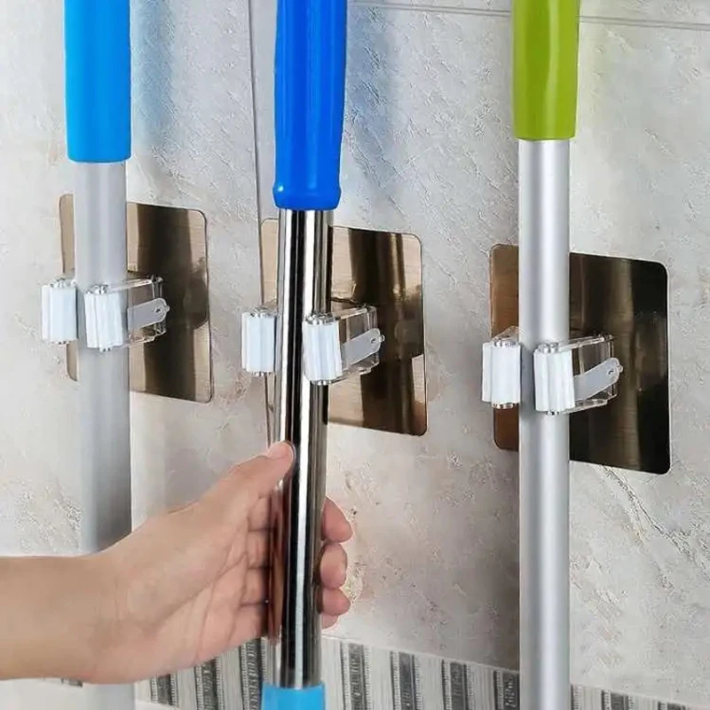 Kitchen Bathroom Adhesive Multi-Purpose Hooks Wall Mounted Mop Organizer Holder RackBrush Broom Hanger Strong Hooks
Kitchen Bathroom Adhesive Multi-Purpose Hooks Wall Mounted Mop Organizer Holder RackBrush Broom Hanger Strong Hooks