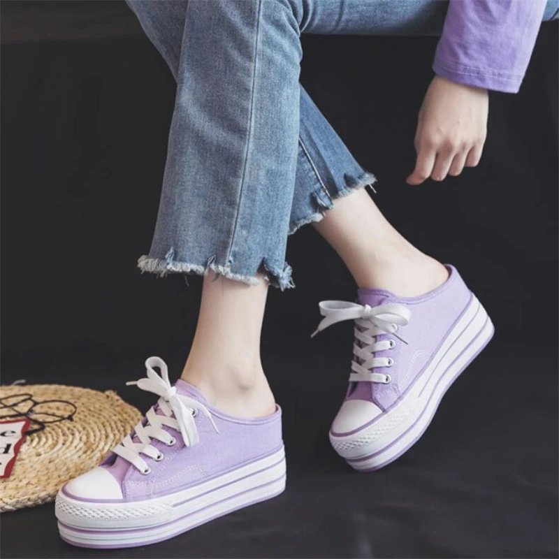 Casual Canvas Shoes Women Sneakers Platform Wedge Slippers Women Fashion Lace Up Vulcanize Shoes for Girls Women Sport Femme
Casual Canvas Shoes Women Sneakers Platform Wedge Slippers Women Fashion Lace Up Vulcanize Shoes for Girls Women Sport Femme