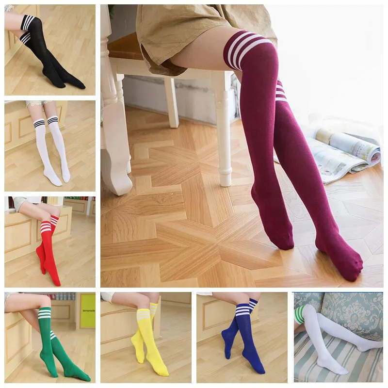 18 styles Women Girls OverKnee Socks Spring and Autumn Three Striped Overknee Socks Sports Football Socks for Female Students
18 styles Women Girls OverKnee Socks Spring and Autumn Three Striped Overknee Socks Sports Football Socks for Female Students
