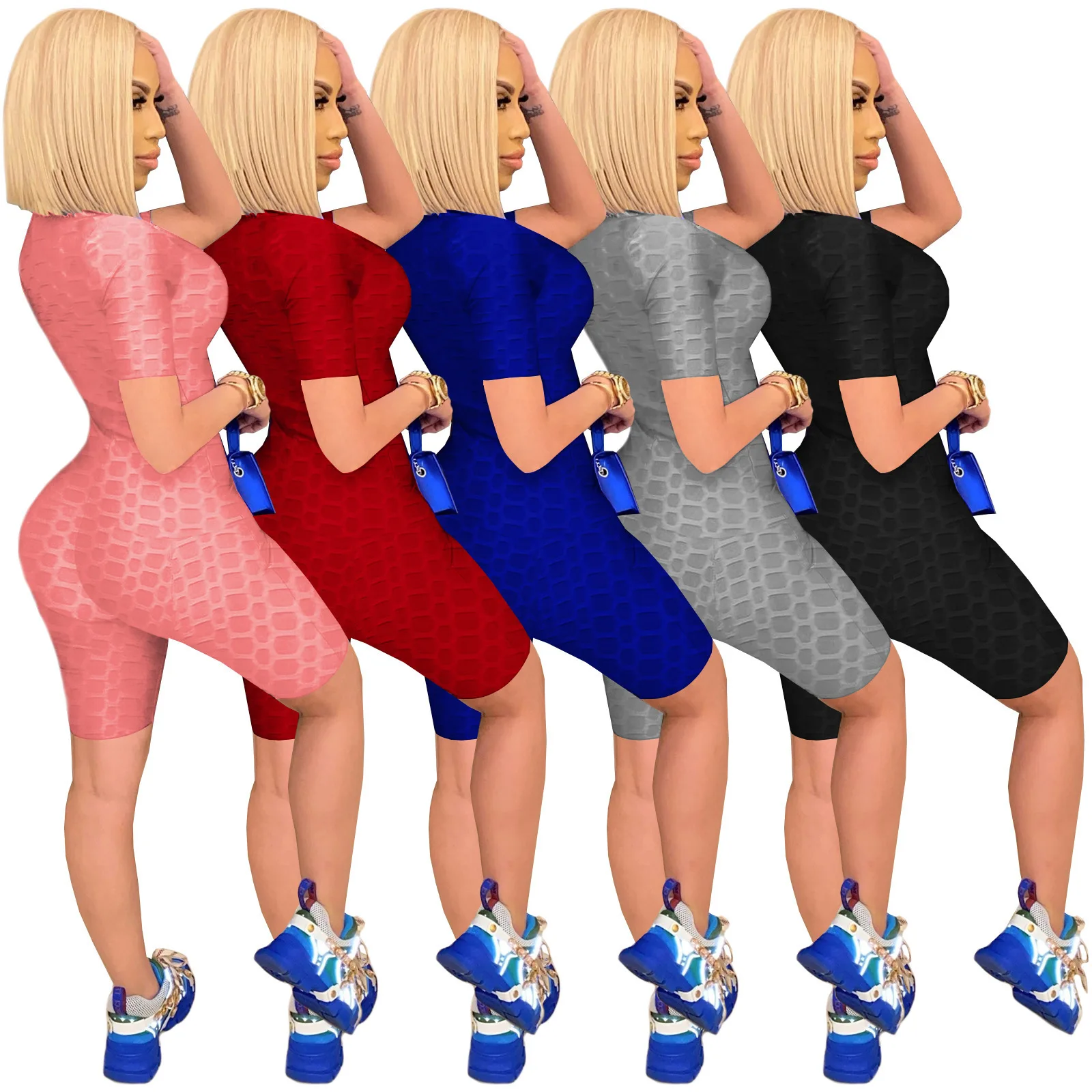 Sexy Women's Jumpsuit Cycling Shorts Female Pure Color Super Stretch Pineapple Cloth Zipper Sports Yoga One-piece Shorts Ladies
Sexy Women's Jumpsuit Cycling Shorts Female Pure Color Super Stretch Pineapple Cloth Zipper Sports Yoga One-piece Shorts Ladies