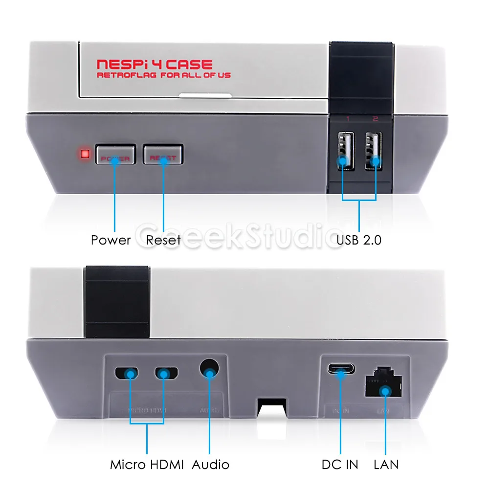 NESPi 4 чехол с безопасным сбросом отключение светодиодный индикатор Retroflag SSD