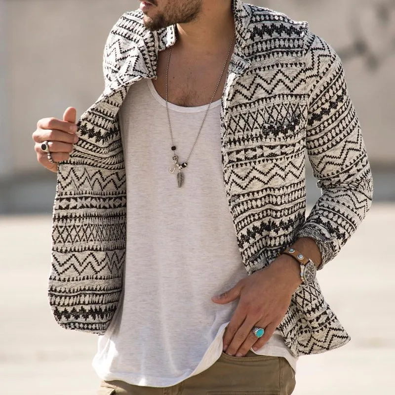 2021 Spring Stand Collar Ethnic Printed Slim Fit Jackets For Mens Mandarin Collar Clothing Big Size Skinny Coats Trendy Outfits
2021 Spring Stand Collar Ethnic Printed Slim Fit Jackets For Mens Mandarin Collar Clothing Big Size Skinny Coats Trendy Outfits