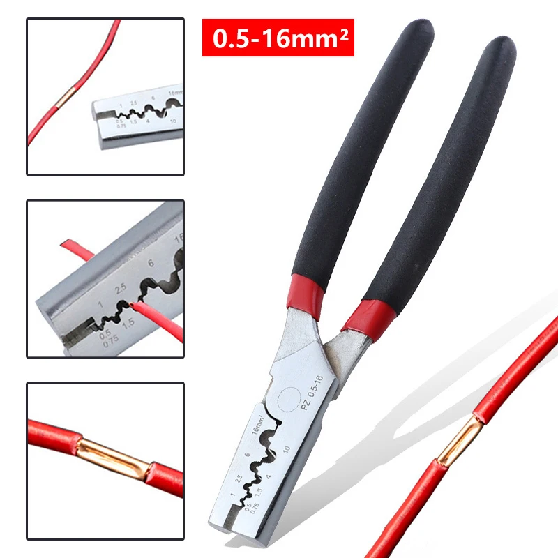 Multi-Purpose Crimping Tool PZ0.5-16 Crimping Pliers For Cable End Sleeves Special Tube Terminals Clamp Household Hand Tool 2021
Multi-Purpose Crimping Tool PZ0.5-16 Crimping Pliers For Cable End Sleeves Special Tube Terminals Clamp Household Hand Tool 2021