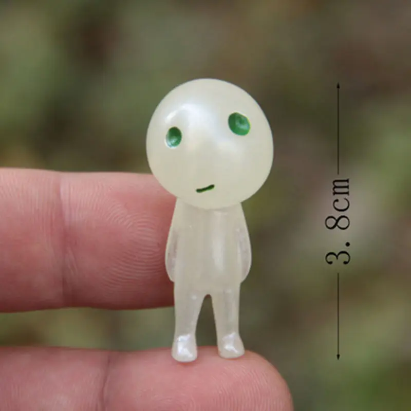 5Pcs/set Kawaii Luminous Tree Elves Toy Miyazaki Kodama gardening potted Fluorescent PVC figure Elf Fairy ( Randam Style ) | Дом и сад