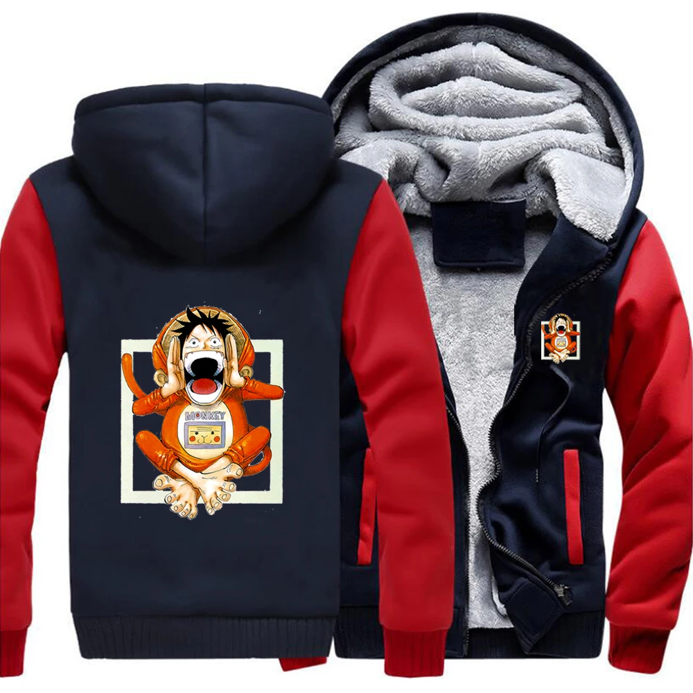 One Piece Japanese Anime Monkey Lufffy Casual Outdoor Hoodies Coat Men Print Street Sweatshirt Winter Warm Thick Fitted Jackets
One Piece Japanese Anime Monkey Lufffy Casual Outdoor Hoodies Coat Men Print Street Sweatshirt Winter Warm Thick Fitted Jackets
