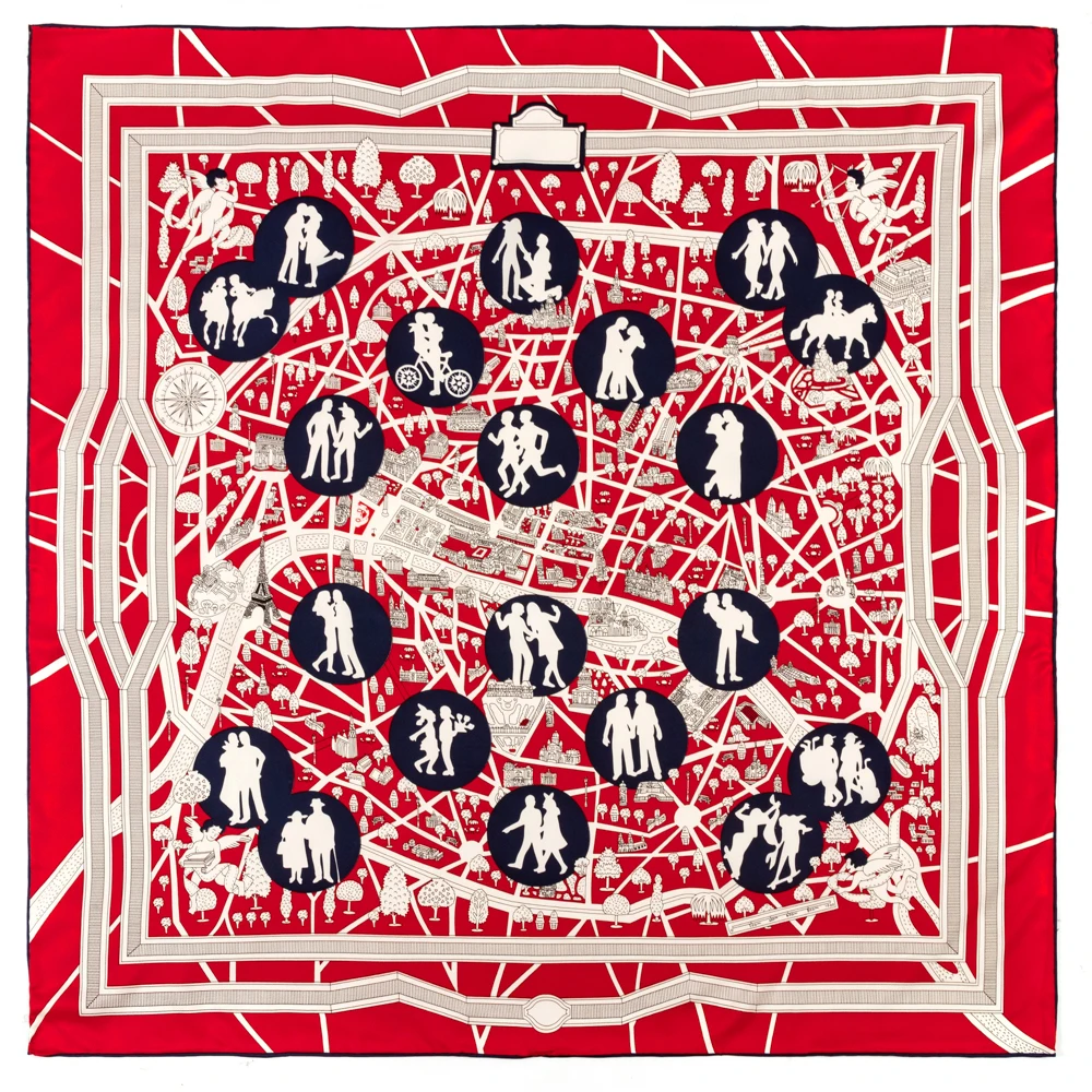 LESIDA 90cm Hijab Scarf Women Bandana Handmade Curled Twill Silk Square Scarf New Design "Paris lovers" Foulard Head Scarves
LESIDA 90cm Hijab Scarf Women Bandana Handmade Curled Twill Silk Square Scarf New Design "Paris lovers" Foulard Head Scarves
