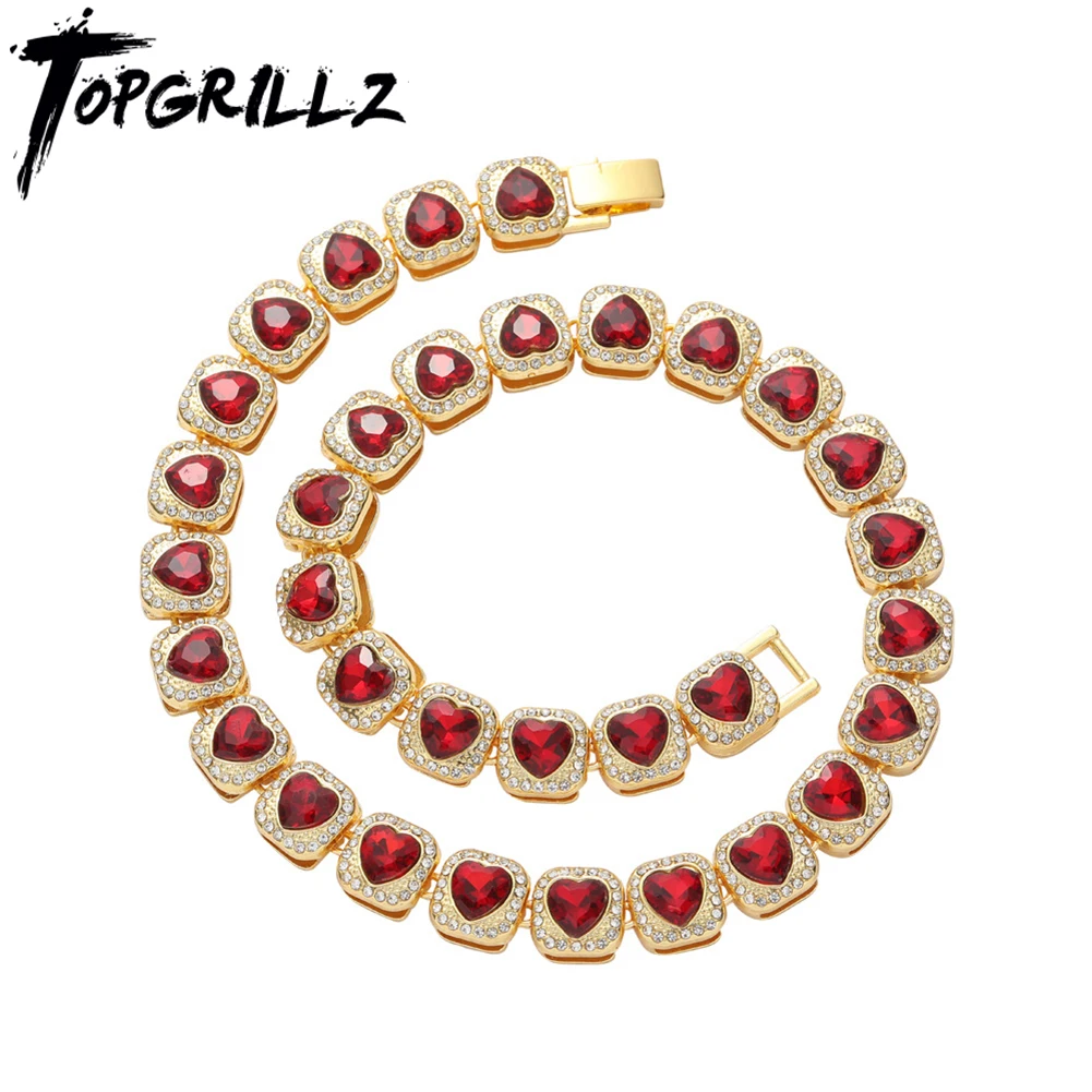 TOPGRILLZ Iced Out Heart Shaped and Square Cubic Zirconia Men's Necklace Hip Hop Fashion Jewelry For Gift
TOPGRILLZ Iced Out Heart Shaped and Square Cubic Zirconia Men's Necklace Hip Hop Fashion Jewelry For Gift