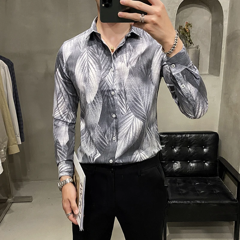 Print Men Shirts 2021 Spring New Slim Fit Business Formal Dress Shirt Casual Long Sleeve Male Shirt High Quality Mens Clothing
Print Men Shirts 2021 Spring New Slim Fit Business Formal Dress Shirt Casual Long Sleeve Male Shirt High Quality Mens Clothing