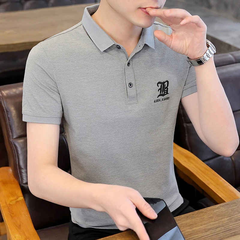 Summer Ice Silk POLO Shirts for Men 2021 Embroidery Logo Short Sleeve Business Social Polos Street Wear Tee Tops Male Clothing
Summer Ice Silk POLO Shirts for Men 2021 Embroidery Logo Short Sleeve Business Social Polos Street Wear Tee Tops Male Clothing