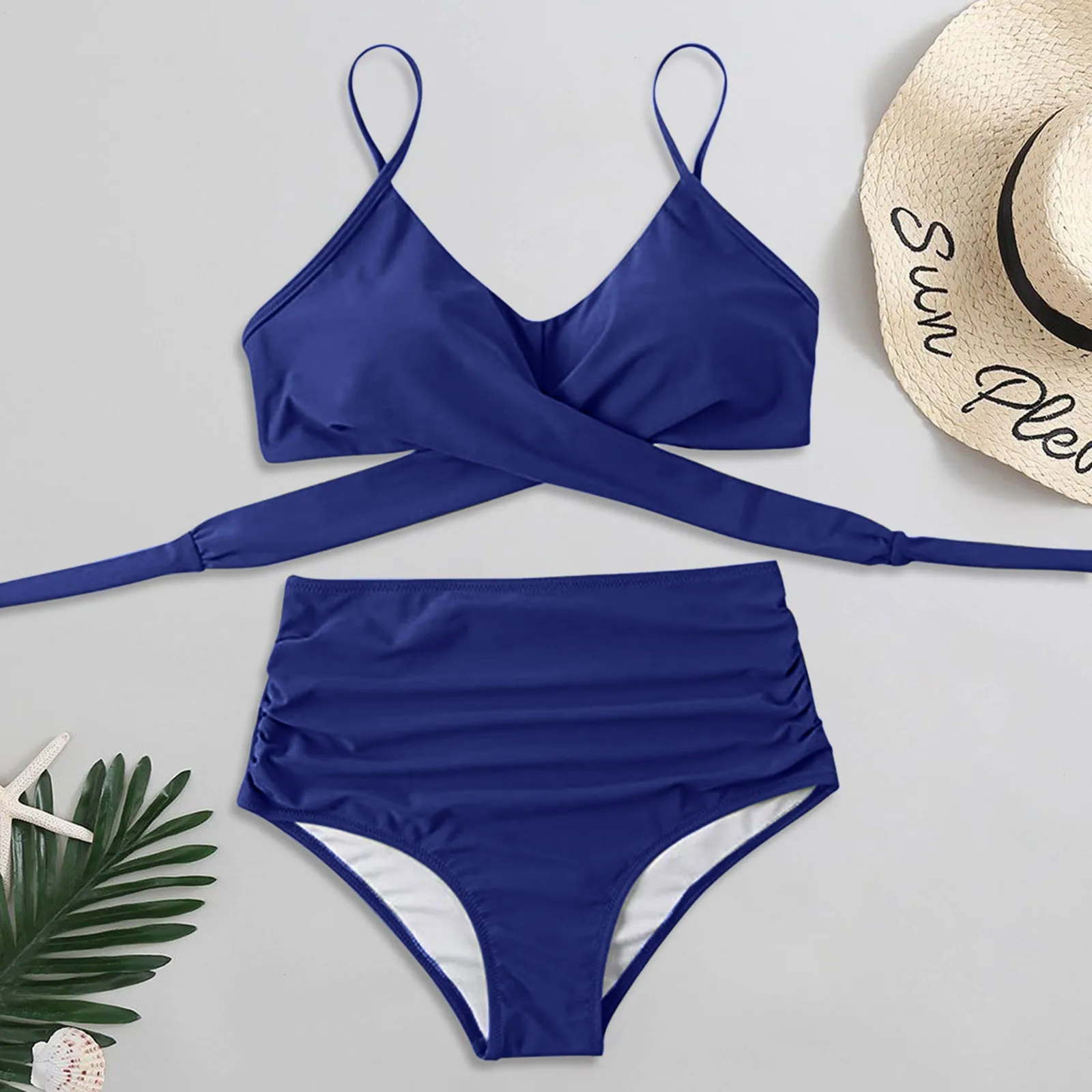 Special Fabric Female Sexy Solid Push Up High Cut Lace Up Halter Bikini Set Two Piece Swimsuit Ribbed Bather Bathing Suit #4
Special Fabric Female Sexy Solid Push Up High Cut Lace Up Halter Bikini Set Two Piece Swimsuit Ribbed Bather Bathing Suit #4