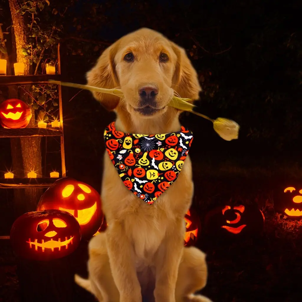 Halloween Series Pet Bandana Pumpkin Ghost Pattern Cats Dogs Triangle Bibs Lightweight Breathable Pet Fashion Design Supplies
Halloween Series Pet Bandana Pumpkin Ghost Pattern Cats Dogs Triangle Bibs Lightweight Breathable Pet Fashion Design Supplies