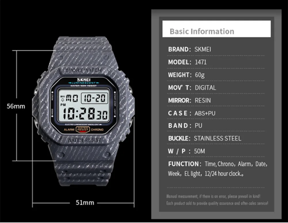 SKMEI Outdoor Sport Watch Men Digital Watch 5Bar Waterproof Alarm Homme Clock Cowboy Fashion Watches Relogio Masculino Montre
SKMEI Outdoor Sport Watch Men Digital Watch 5Bar Waterproof Alarm Homme Clock Cowboy Fashion Watches Relogio Masculino Montre