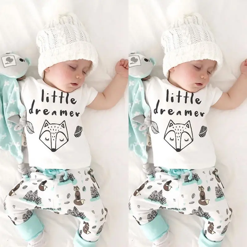 Newborn Baby Boys Clothes Set Toddler Kids Girls Cute Printed T-shirt Tops+Floral Pant 2PCS Outfits Clothing
Newborn Baby Boys Clothes Set Toddler Kids Girls Cute Printed T-shirt Tops+Floral Pant 2PCS Outfits Clothing