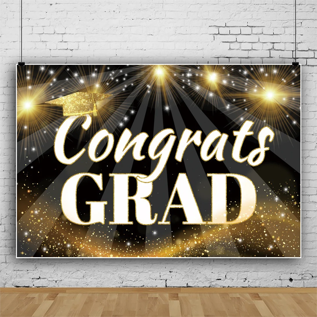 Happy Graduation Party Carnival Background Golden Hat Glitter Banner Celebrate Backdrop Photography Vinyl Booth Poster Decor
Happy Graduation Party Carnival Background Golden Hat Glitter Banner Celebrate Backdrop Photography Vinyl Booth Poster Decor