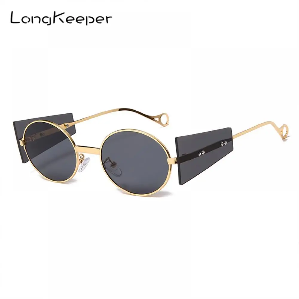 LongKeeper Vintage Steampunk Sunglasses Men Women Brand Designer Side Shield Metal Frame Sun Glasses Fashion Oval Eyewear Shades
LongKeeper Vintage Steampunk Sunglasses Men Women Brand Designer Side Shield Metal Frame Sun Glasses Fashion Oval Eyewear Shades