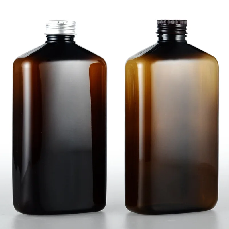 10pcs,500ml Brown PET Bottle Empty Plastic Travel Bottles Packaging With Screw Cap Aluminum Bottle Cover Have Liquid Stopper
10pcs,500ml Brown PET Bottle Empty Plastic Travel Bottles Packaging With Screw Cap Aluminum Bottle Cover Have Liquid Stopper
