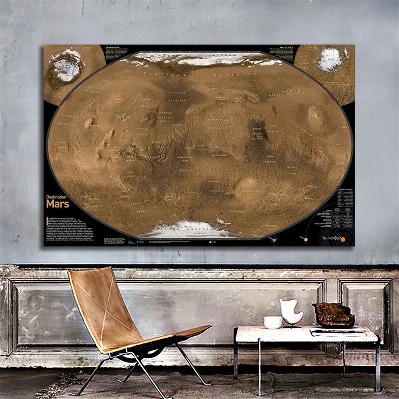 A2 Size Fine Canvas Mars Ground Map Satellite Shot With Equivalents For School Office Wall Decor
A2 Size Fine Canvas Mars Ground Map Satellite Shot With Equivalents For School Office Wall Decor