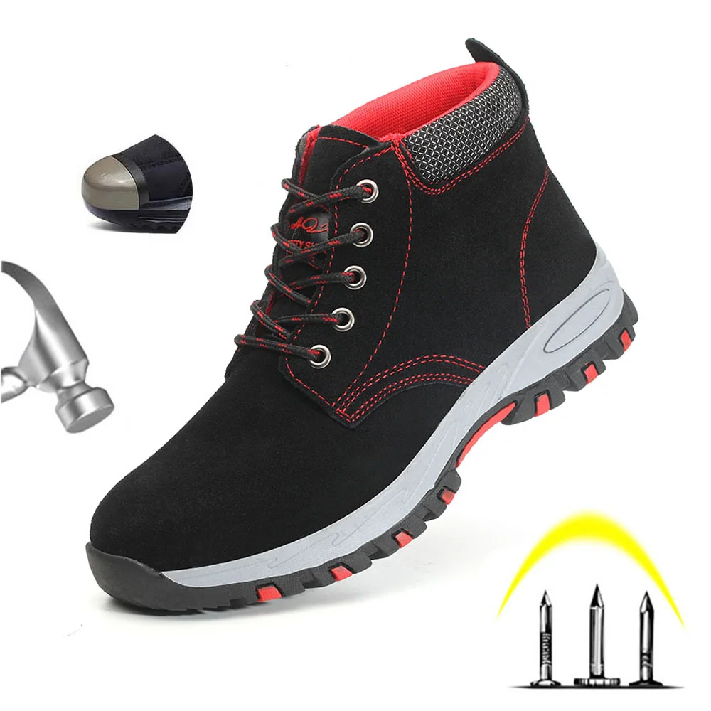 Men's High-top Work Boots Steel Head Anti-Smashing And Stab-Resistant Safety Shoes Wear-Resistant Fire Splashing Work Shoes
Men's High-top Work Boots Steel Head Anti-Smashing And Stab-Resistant Safety Shoes Wear-Resistant Fire Splashing Work Shoes