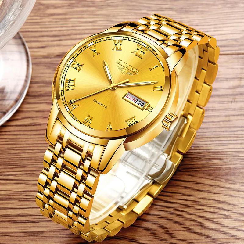 Mens Watches LIGE Top Brand Luxury Full Steel Quartz Business Gold Watch Military Sport Waterproof Wrist Watch Relogio Masculino
Mens Watches LIGE Top Brand Luxury Full Steel Quartz Business Gold Watch Military Sport Waterproof Wrist Watch Relogio Masculino