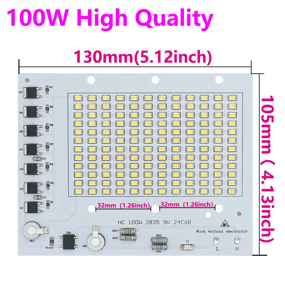 AC220V LED CHIP 200W 150W 100W 50W SMD 2835 LED intelligent drive light board Drive-free LED intelligent drive light board White
AC220V LED CHIP 200W 150W 100W 50W SMD 2835 LED intelligent drive light board Drive-free LED intelligent drive light board White