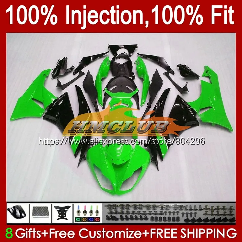 Инъекции для KAWASAKI NINJA ZX636 ZX600 ZX6R 09 10 2011 2012 77No.73 ZX 6R 6 R 636 цвета: зеленый, черный ZX-6R 2009 2010 11 12 обтекатели 
Инъекции для KAWASAKI NINJA ZX636 ZX600 ZX6R 09 10 2011 2012 77No.73 ZX 6R 6 R 636 цвета: зеленый, черный ZX-6R 2009 2010 11 12 обтекатели