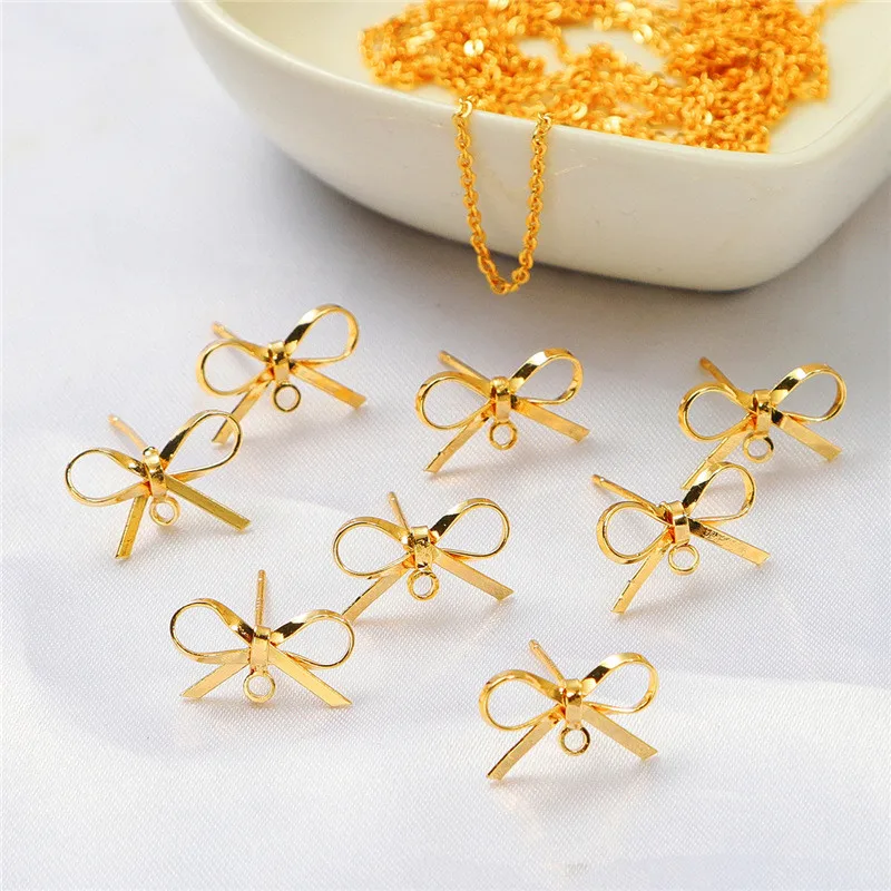Copper-plated Gold Color-Preserving Diy Earrings Handmade Earrings for Women Material Jewelry Accessories Bows with Rings
Copper-plated Gold Color-Preserving Diy Earrings Handmade Earrings for Women Material Jewelry Accessories Bows with Rings
