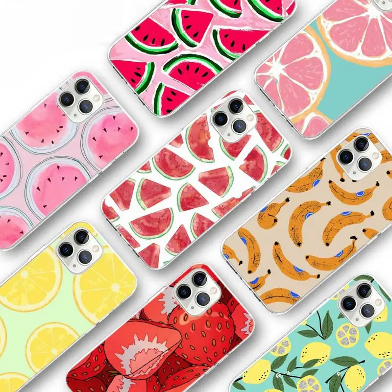 Watermelon Pineapple lemon Phone Case Transparent for iPhone Samsung S 11 12 6 7 8 9 10 20 Pro X XS Max XR Plus lite
Watermelon Pineapple lemon Phone Case Transparent for iPhone Samsung S 11 12 6 7 8 9 10 20 Pro X XS Max XR Plus lite
