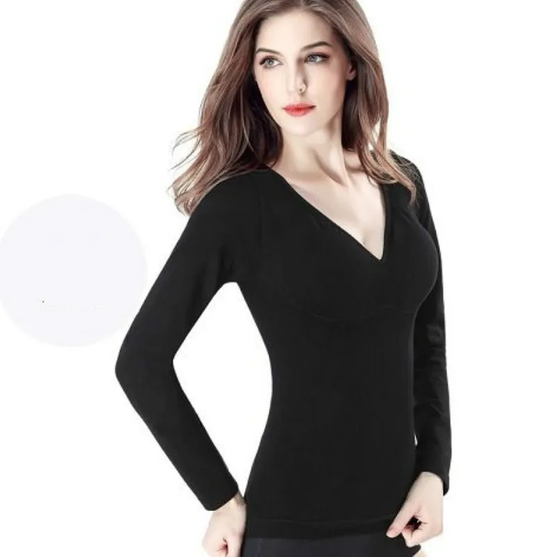 Women 2021 Autumn Winter New Thick Warm Thermal Underwear Tops Female Long Sleeve Elegant V-Neck Seamless Slim Clothing A380
Women 2021 Autumn Winter New Thick Warm Thermal Underwear Tops Female Long Sleeve Elegant V-Neck Seamless Slim Clothing A380