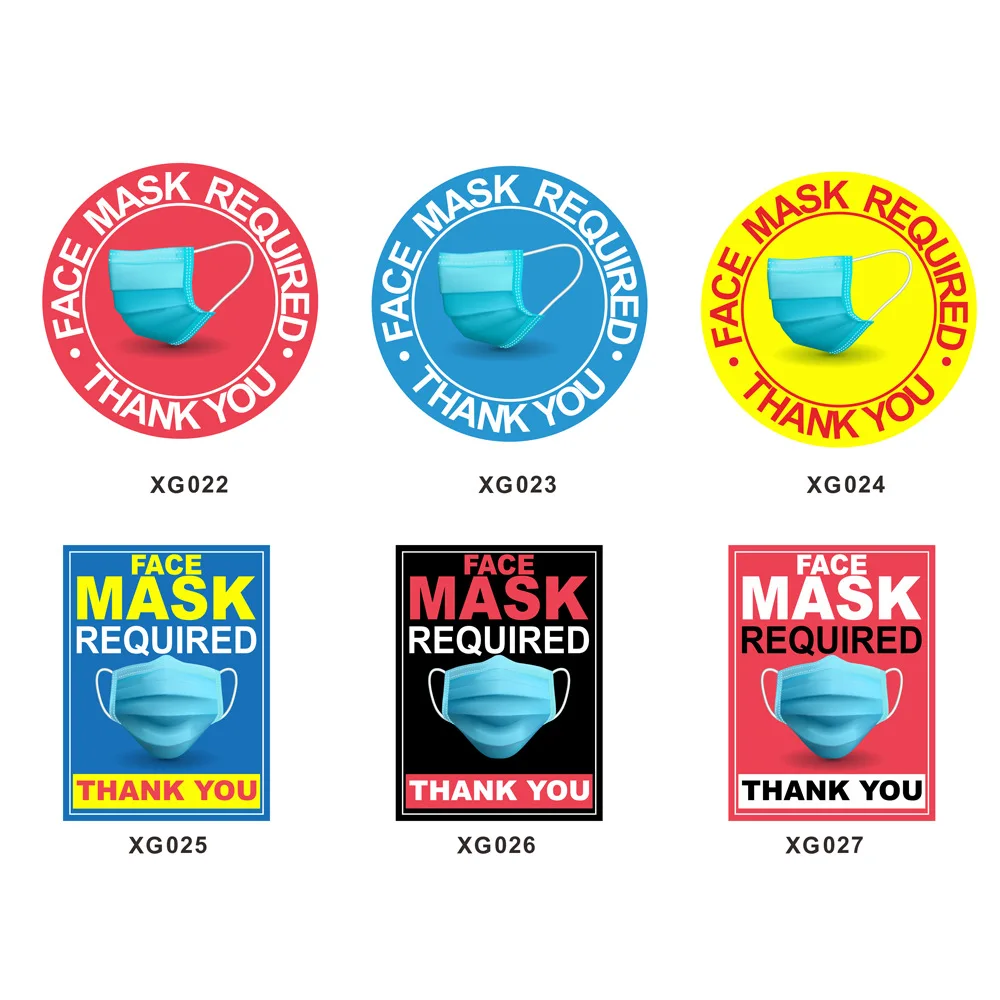 5 Pcs Face Mask Required Warning Signs Wall Stickers Window Floor Sticker Public Places Shop Bar Decoration
5 Pcs Face Mask Required Warning Signs Wall Stickers Window Floor Sticker Public Places Shop Bar Decoration