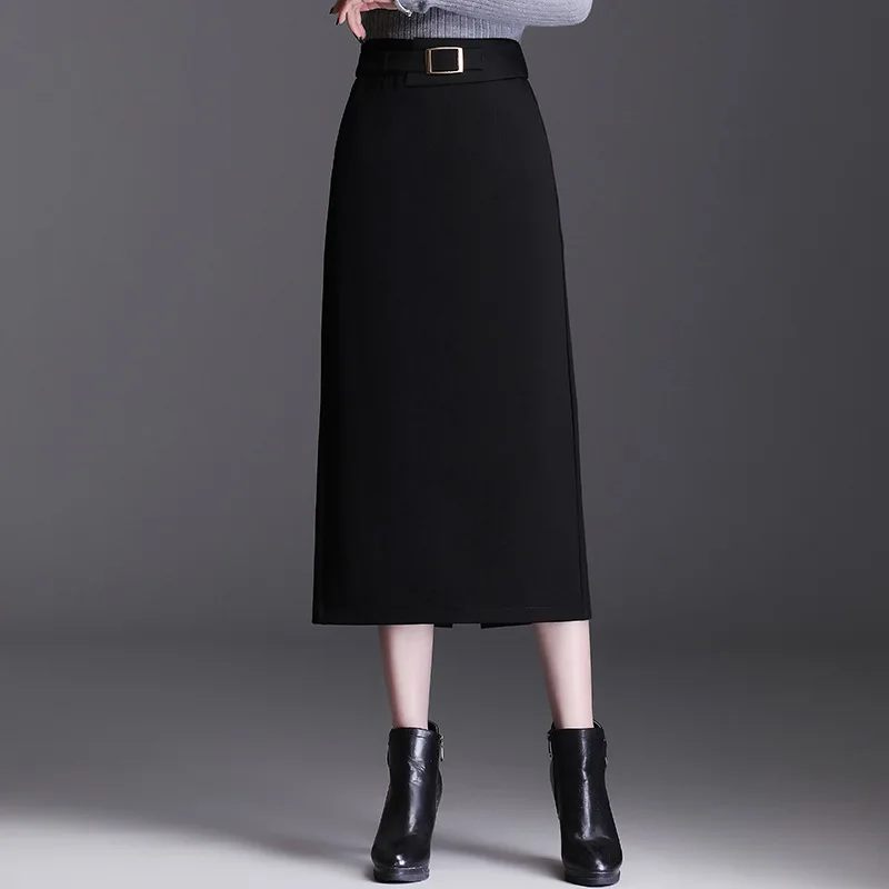 Women Fashion Elegant High Waist Black Bodycon Skirt Spring Fall Office Lady Slim Casual Straight Mid-long Skirts Womens 2806
Women Fashion Elegant High Waist Black Bodycon Skirt Spring Fall Office Lady Slim Casual Straight Mid-long Skirts Womens 2806