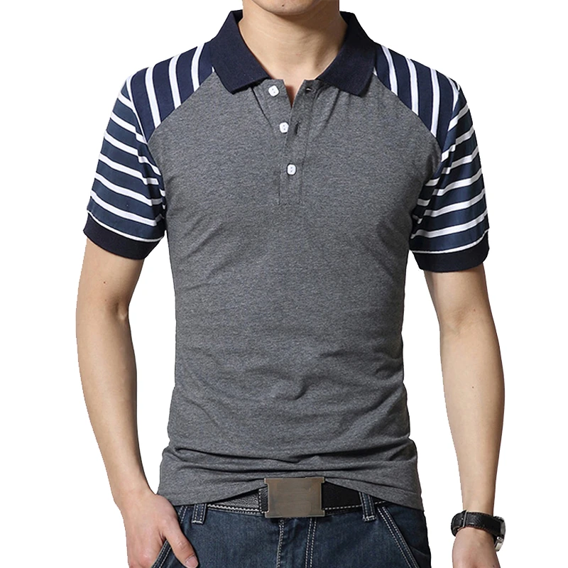 New Summer T Shirt Men Top Short Stripe Sleeve Turn-down Collar Patchwork Color Casual T-shirt For Men Clothes Cotton Cheap
New Summer T Shirt Men Top Short Stripe Sleeve Turn-down Collar Patchwork Color Casual T-shirt For Men Clothes Cotton Cheap