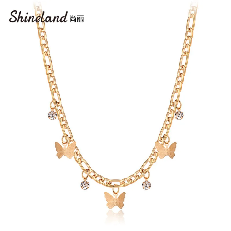 Shineland Butterfly Shiny Crystal Clavicle Chain Fashion Necklaces for Women Girl Hot Sale Jewelry Accessories Party Gift 2021
Shineland Butterfly Shiny Crystal Clavicle Chain Fashion Necklaces for Women Girl Hot Sale Jewelry Accessories Party Gift 2021