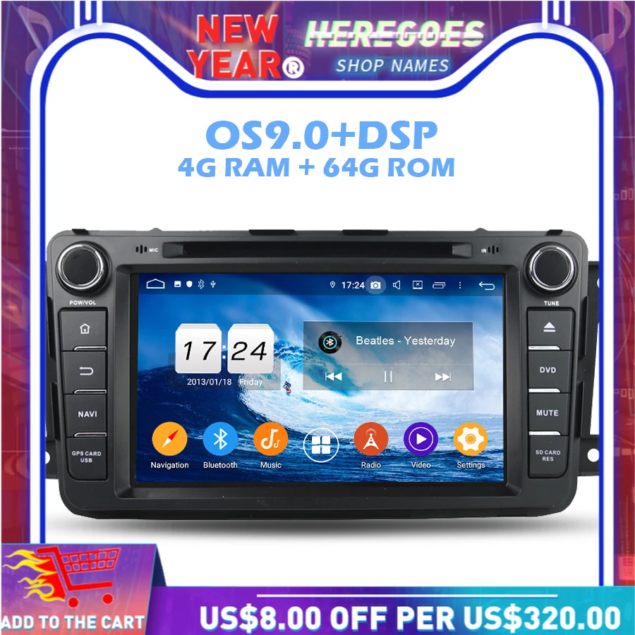 1280*720 DSP IPS Android 9 0 4 Гб + 64 ГБ 8 Core dvd плеер для автомобиля GPS карта RDS радио Wi Fi Bluetooth 5 mazda