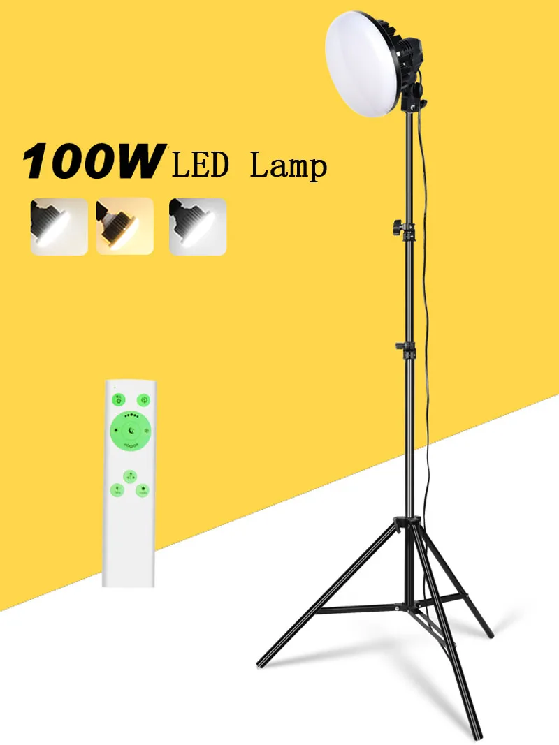 Photography Video 3000k-5500K 220V 100W LED Lamp CRI 90 Fill Light Stand Continuous Lighting Kits Photo Studio Accessories
Photography Video 3000k-5500K 220V 100W LED Lamp CRI 90 Fill Light Stand Continuous Lighting Kits Photo Studio Accessories