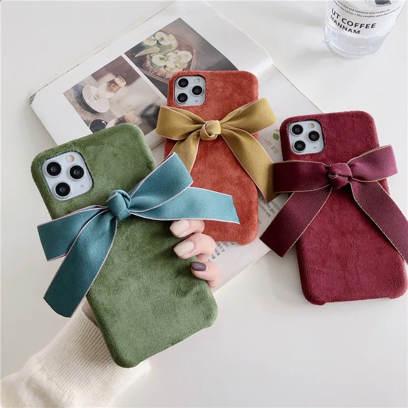 fashion winter Suede Ribbon bow girl Phone Cover Case For Iphone X 11 pro Xs Max Xr 10 8 7 Plus SE 4.7 Luxury soft Coque Fundas
fashion winter Suede Ribbon bow girl Phone Cover Case For Iphone X 11 pro Xs Max Xr 10 8 7 Plus SE 4.7 Luxury soft Coque Fundas
