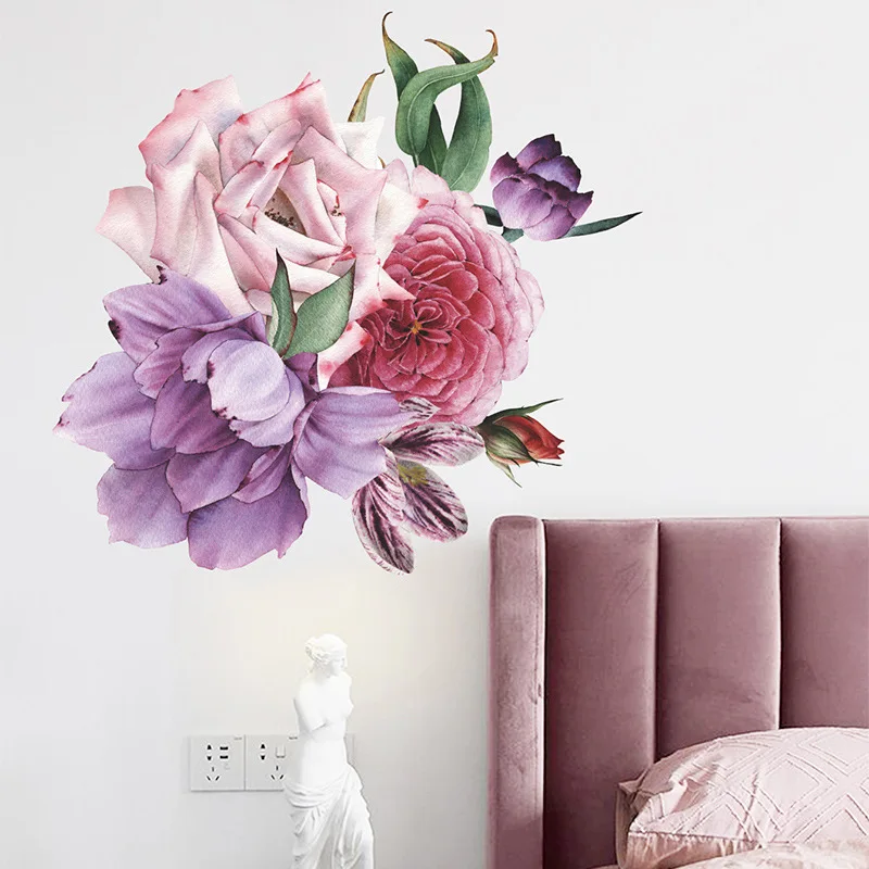 1PCS Pink and Purple Big Peony Flower Wall Stickers for Livingroom Rose Wall Decor Landscaping Decoration 30*60CM
1PCS Pink and Purple Big Peony Flower Wall Stickers for Livingroom Rose Wall Decor Landscaping Decoration 30*60CM
