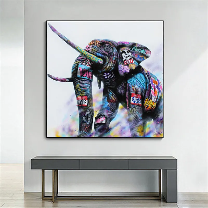Colorful Elephant Graffiti Art Canvas Posters And Prints Street Art Animals Wall Paintings Canvas Art Pictures For Kids Room
Colorful Elephant Graffiti Art Canvas Posters And Prints Street Art Animals Wall Paintings Canvas Art Pictures For Kids Room