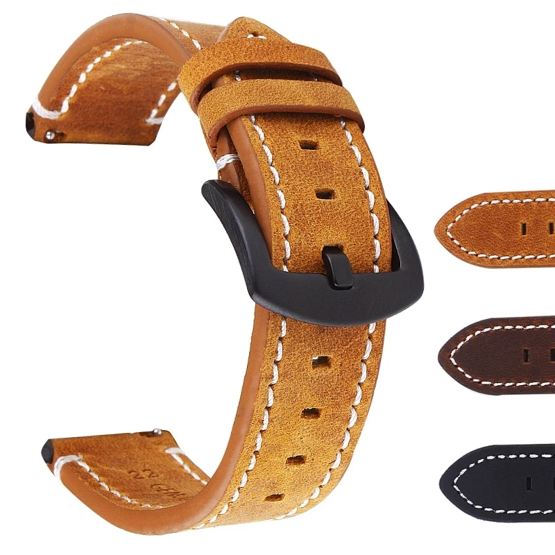 Genuine Leather Watchbands for HUAWEI WATCH GT 2 46mm/GT Active 46mm/HONOR Magic Strap Band GT2 Leather Bracelets Correa
Genuine Leather Watchbands for HUAWEI WATCH GT 2 46mm/GT Active 46mm/HONOR Magic Strap Band GT2 Leather Bracelets Correa