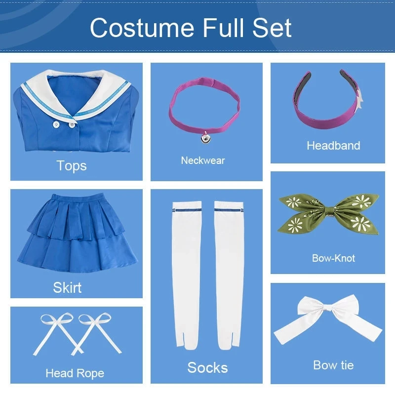Anime Danganronpa V3 Cosplay Costume Women Blue School Uniform Outfit Dress Sailor Suit Halloween Carnival Anime Costumes
Anime Danganronpa V3 Cosplay Costume Women Blue School Uniform Outfit Dress Sailor Suit Halloween Carnival Anime Costumes