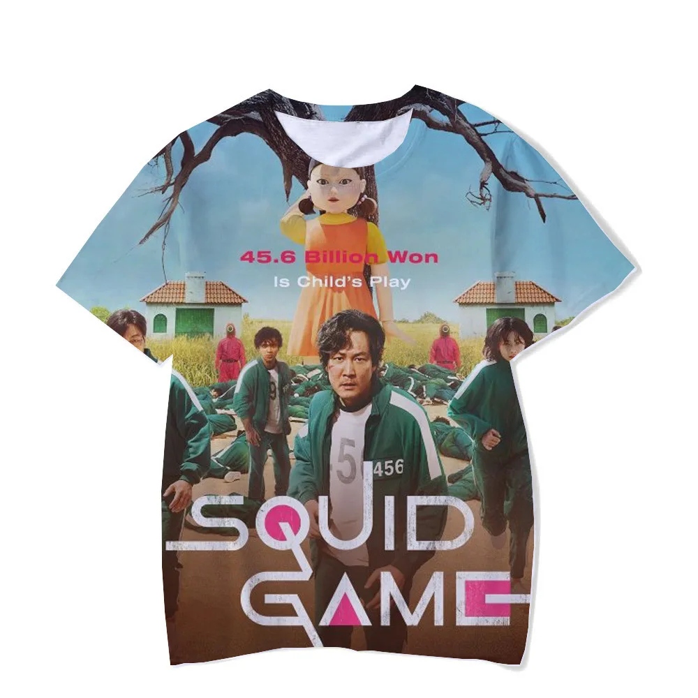 Summer squid competition men's T-shirt 3D printing fashion sports O-neck oversized T-shirt casual all-match short-sleeved shirt
Summer squid competition men's T-shirt 3D printing fashion sports O-neck oversized T-shirt casual all-match short-sleeved shirt
