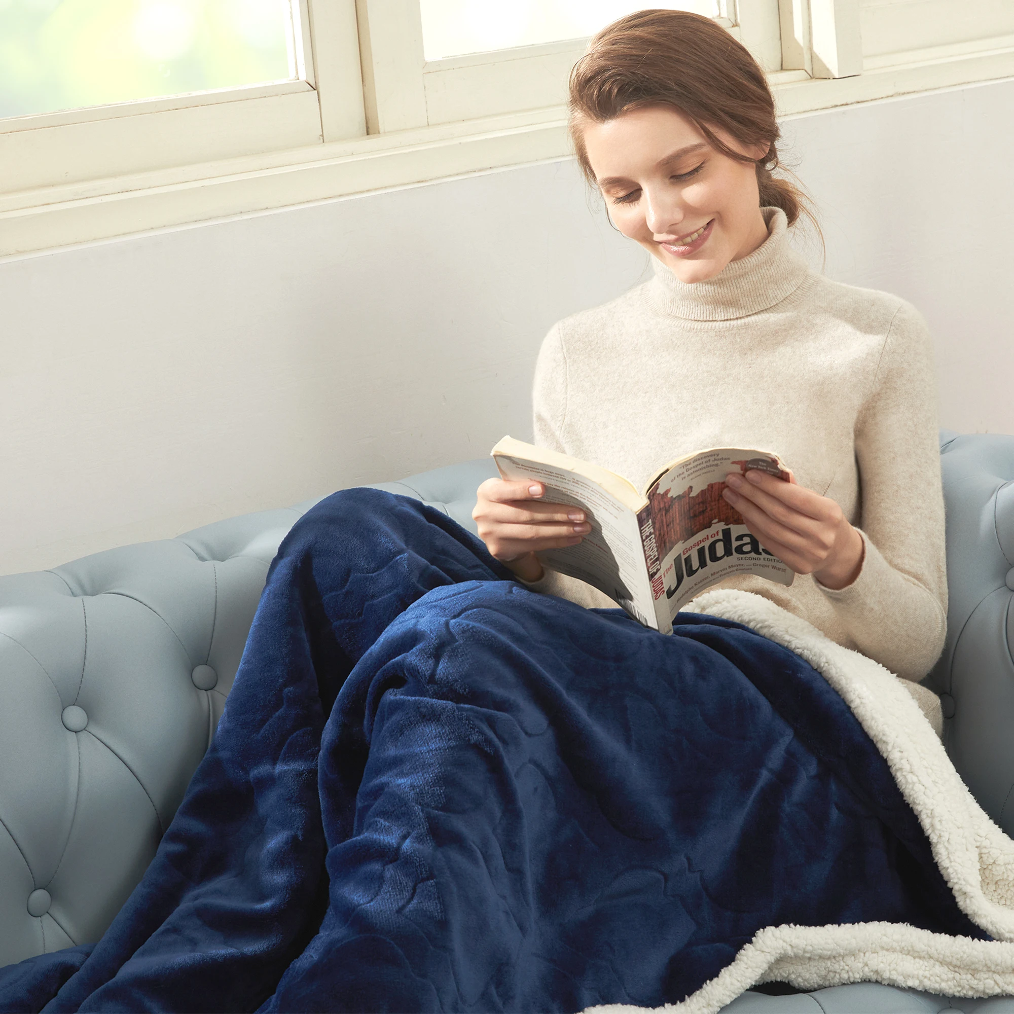 Плюшевое покрывало Sagino BK02 Флисовое одеяло двойные одеяла пледы на диван кровать