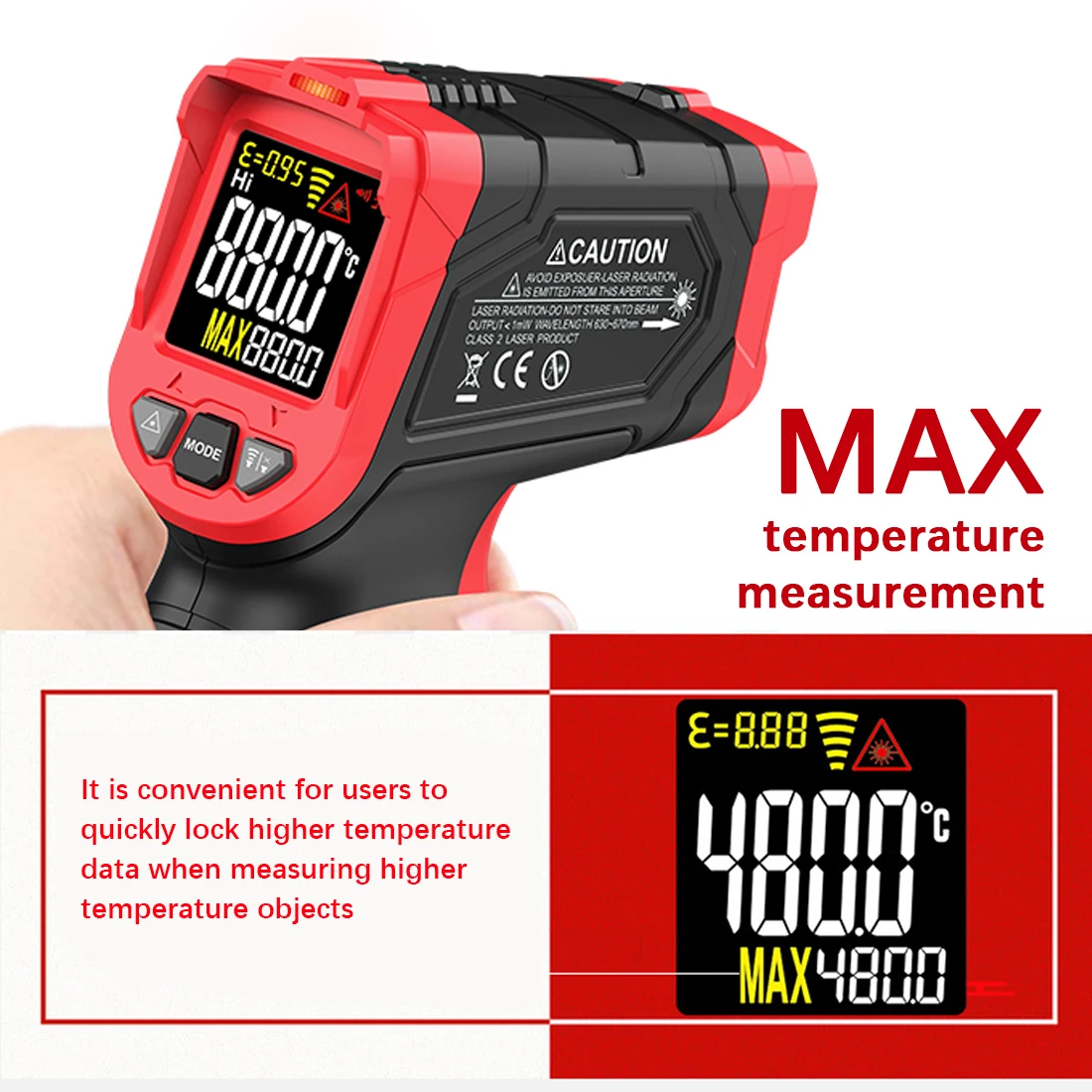 -50~680 Industrial LCD Temperature Meter Gauge Non-contact IR Laser Pyrometer Hygrometer Digital Infrared Thermometer Infrarojo
-50~680 Industrial LCD Temperature Meter Gauge Non-contact IR Laser Pyrometer Hygrometer Digital Infrared Thermometer Infrarojo