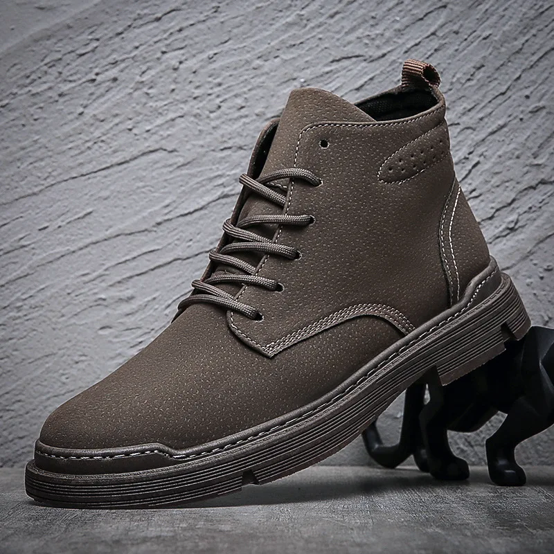 Designer Men's Boots 2021 New Boots Casual Leather Shoes British Style Fashion Lace-up Ankle Booties Platform Men Shoes
Designer Men's Boots 2021 New Boots Casual Leather Shoes British Style Fashion Lace-up Ankle Booties Platform Men Shoes