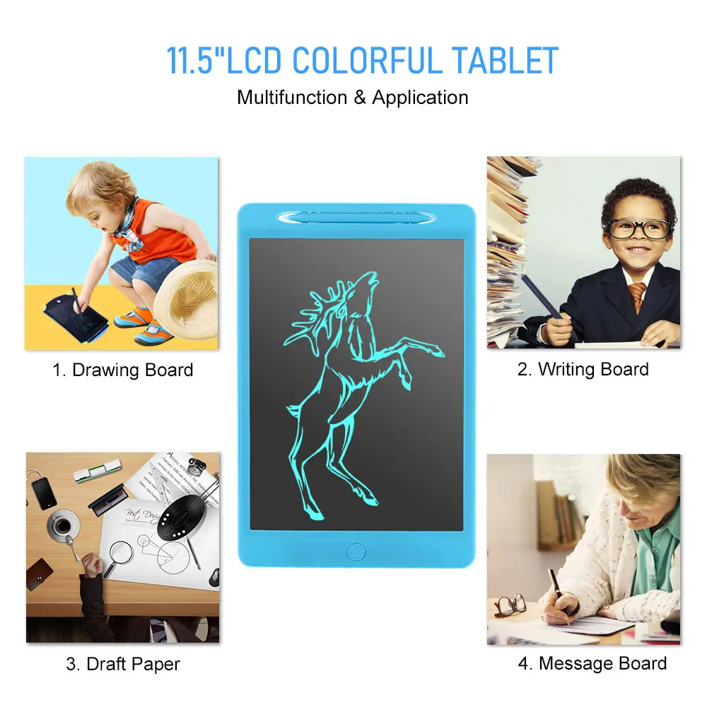 11.5 inches LCD Writing Tablet Portable Charging Handwriting Pads For Kid Christmas Gift Graffiti Cartoon Mini Drawing Board
11.5 inches LCD Writing Tablet Portable Charging Handwriting Pads For Kid Christmas Gift Graffiti Cartoon Mini Drawing Board