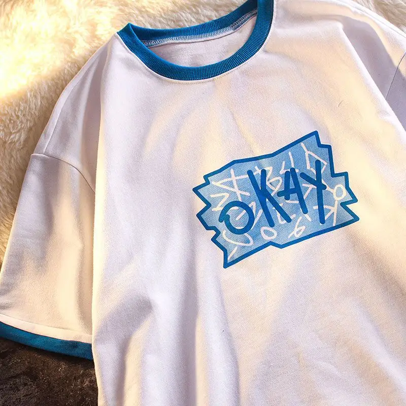 women's t-shirts 2021 summer new Korean letter printed women O-Neck short-sleeve t-shirt girl patchwork casual oversized Tops
women's t-shirts 2021 summer new Korean letter printed women O-Neck short-sleeve t-shirt girl patchwork casual oversized Tops