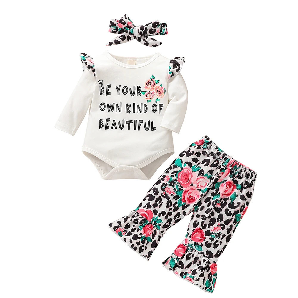 3 Piece Set Newborn Baby Girls Cotton Ruffle Casual Elastic Waist Long Sleeve Round Neck Romper Floral Flare Pants Headband
3 Piece Set Newborn Baby Girls Cotton Ruffle Casual Elastic Waist Long Sleeve Round Neck Romper Floral Flare Pants Headband