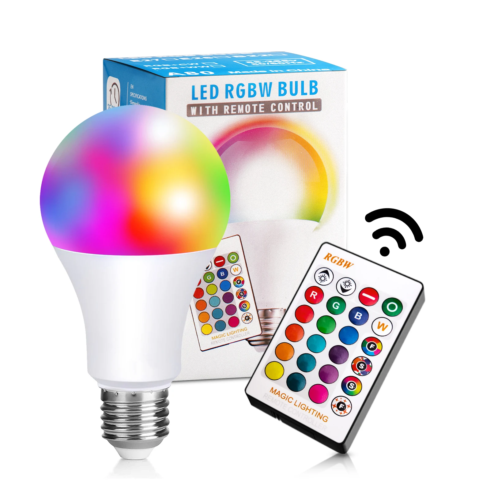 RGB LED Bulbs Color Changing Magic Dimmable 5-15W E27 Edison Base with Daylight White and Remote Controller Flood Light Bulb
RGB LED Bulbs Color Changing Magic Dimmable 5-15W E27 Edison Base with Daylight White and Remote Controller Flood Light Bulb
