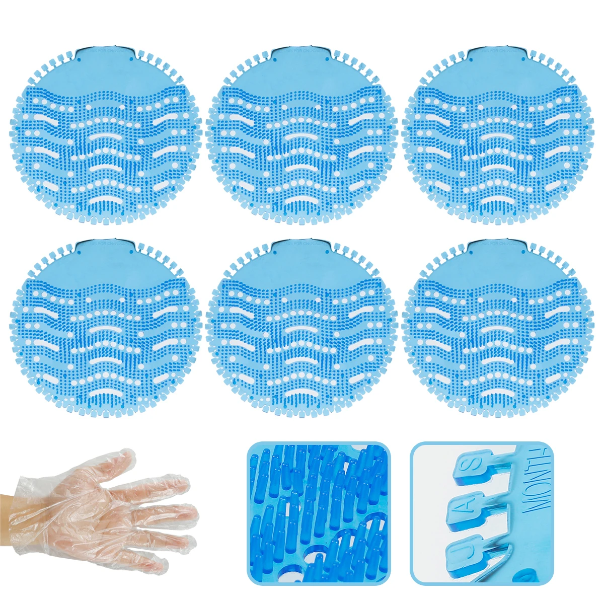 6Pcs Urinal Screens Deodorizer Anti-Splash Anti-Clogging Urinal Odor Neutralizer With Gloves Long-Lasting Fragrance Lasts 30Days
6Pcs Urinal Screens Deodorizer Anti-Splash Anti-Clogging Urinal Odor Neutralizer With Gloves Long-Lasting Fragrance Lasts 30Days