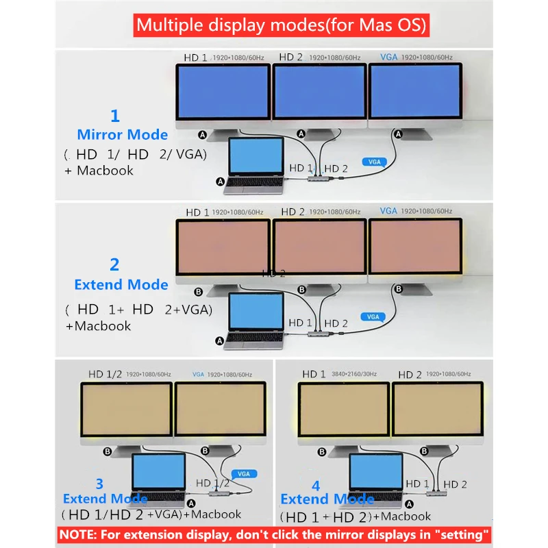 MST Laptop Docking Station Dual Hdmi-compatible 4K USB C Hub USB 3.0 PD SD/TF USB Converter for Macbook Pro Thunderbolt 3 Dock
MST Laptop Docking Station Dual Hdmi-compatible 4K USB C Hub USB 3.0 PD SD/TF USB Converter for Macbook Pro Thunderbolt 3 Dock